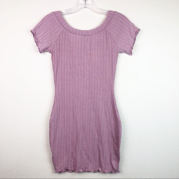 Mauve Pink Button Down Bodycon Mini Dress - Picture 3 of 8